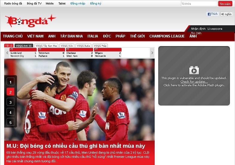 Bongdaplus.vn là trang web hàng đầu về các thông tin thể thao